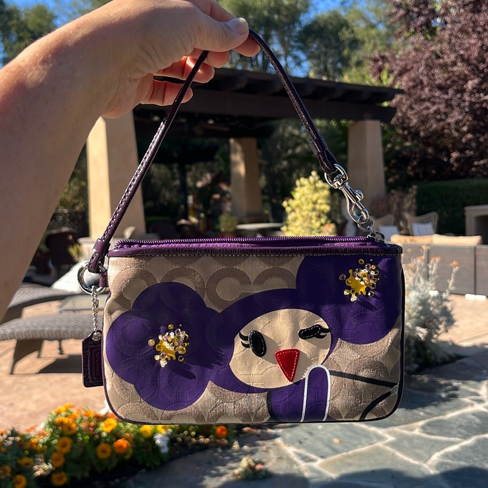 Coach Violette Poppy wristlet purse